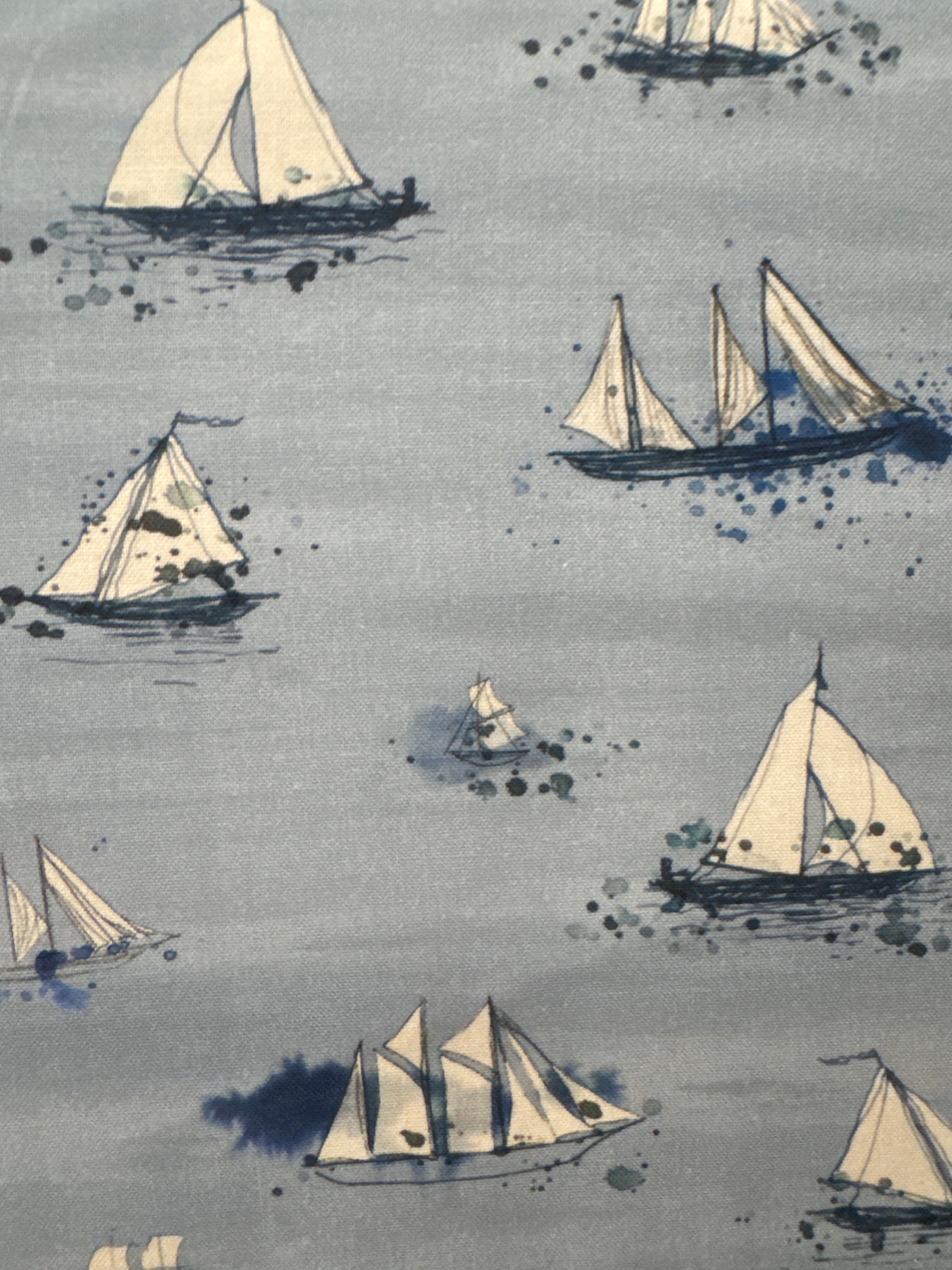 Longshore Sailboats Sky novelty quilting fabric by Moda