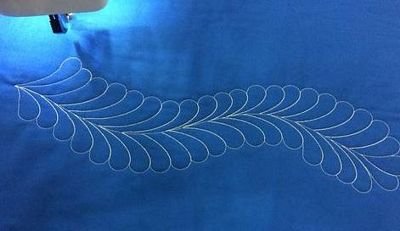 Westalee 12 inch feather spine quilting template longarm