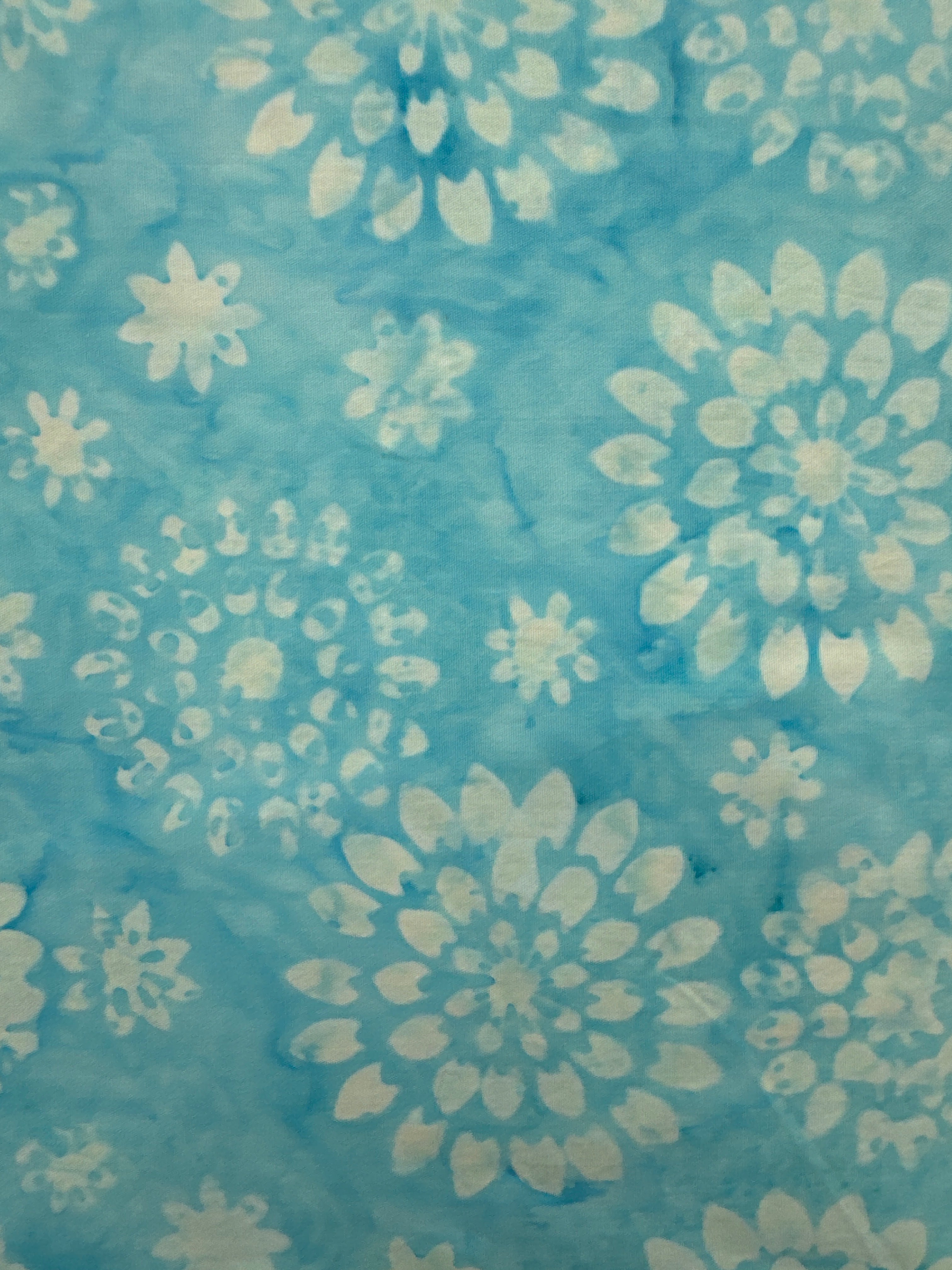 Spaced Large Flowers Sky Blue floral quilting fabric by Andover Fabrics