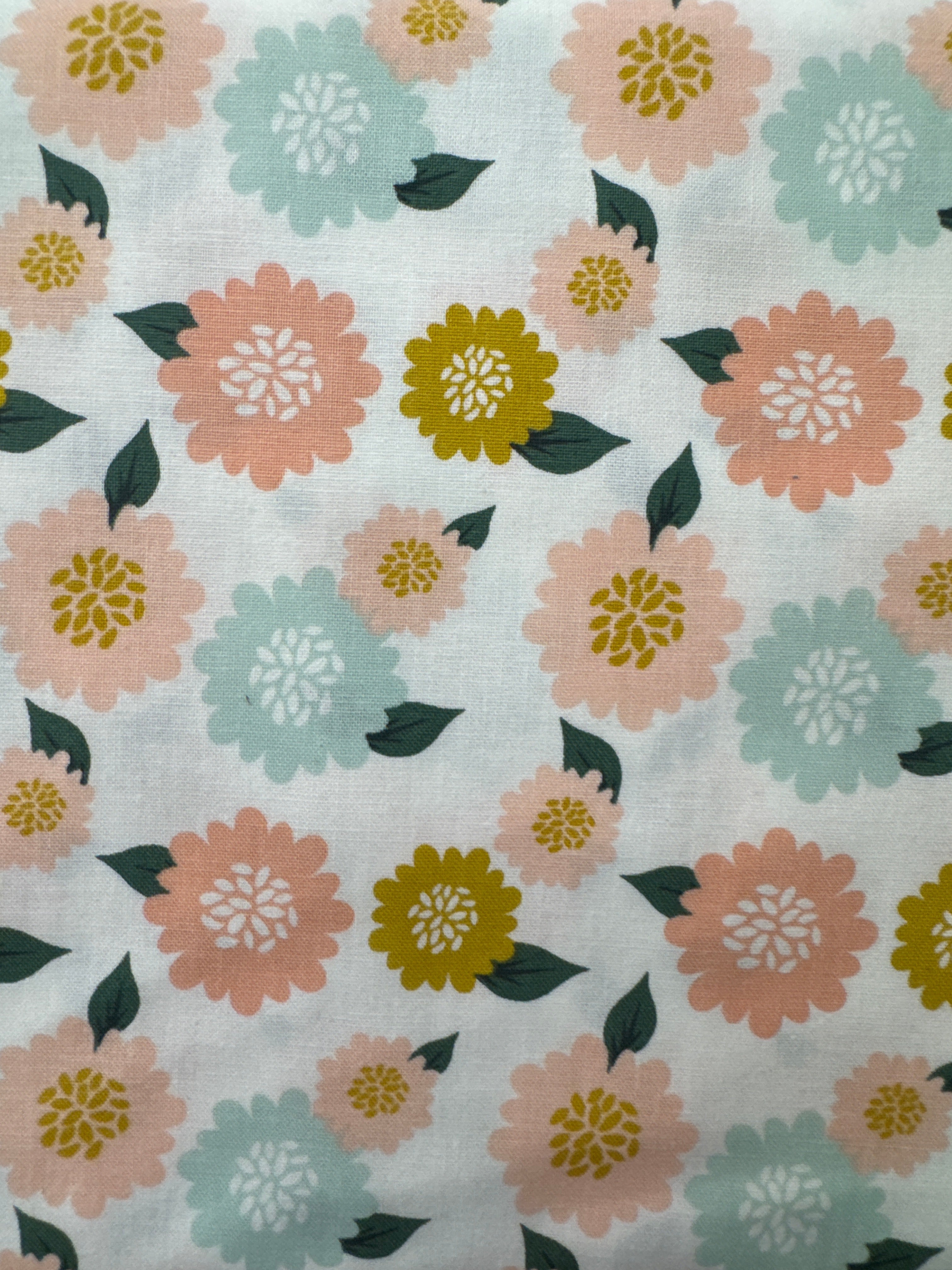 Hibiscus White floral quilting fabric by Riley Blake