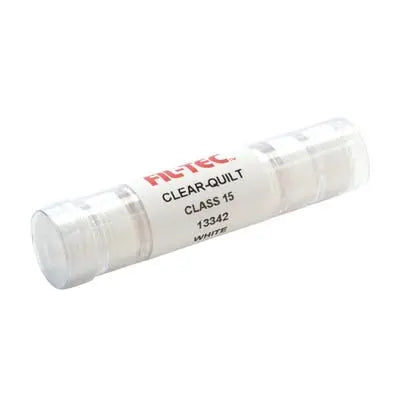 13342 White Prewound Clear-Quilt Style 15/A Bobbin Tube Fil-Tec