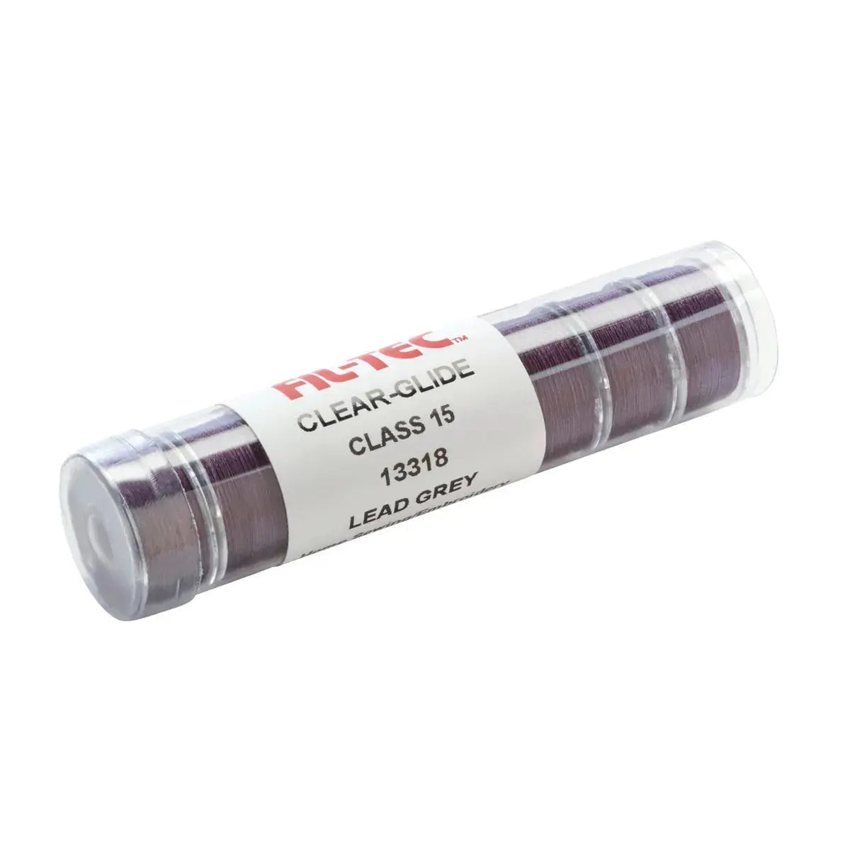 13318 Lead Grey Prewound Clear-Glide Bobbin Tube - Class 15/A - Linda's Electric Quilters