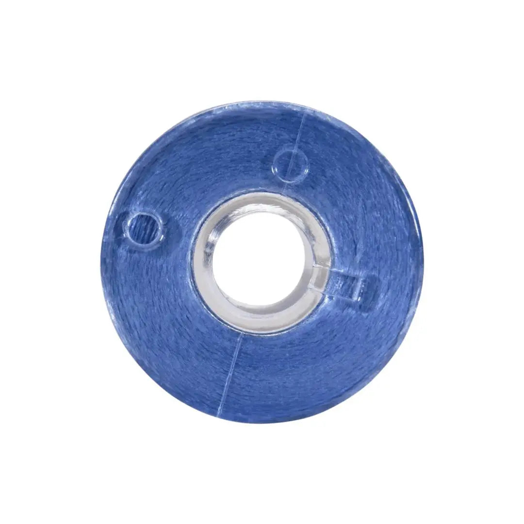 13325 Hawaiian Blue Prewound Clear-Glide Bobbin Tube - Class 15/A - Linda's Electric Quilters