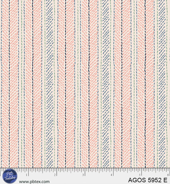 A Garden Of Stitches Natural Cream Stripes 44"/45" Fabric Per Yard