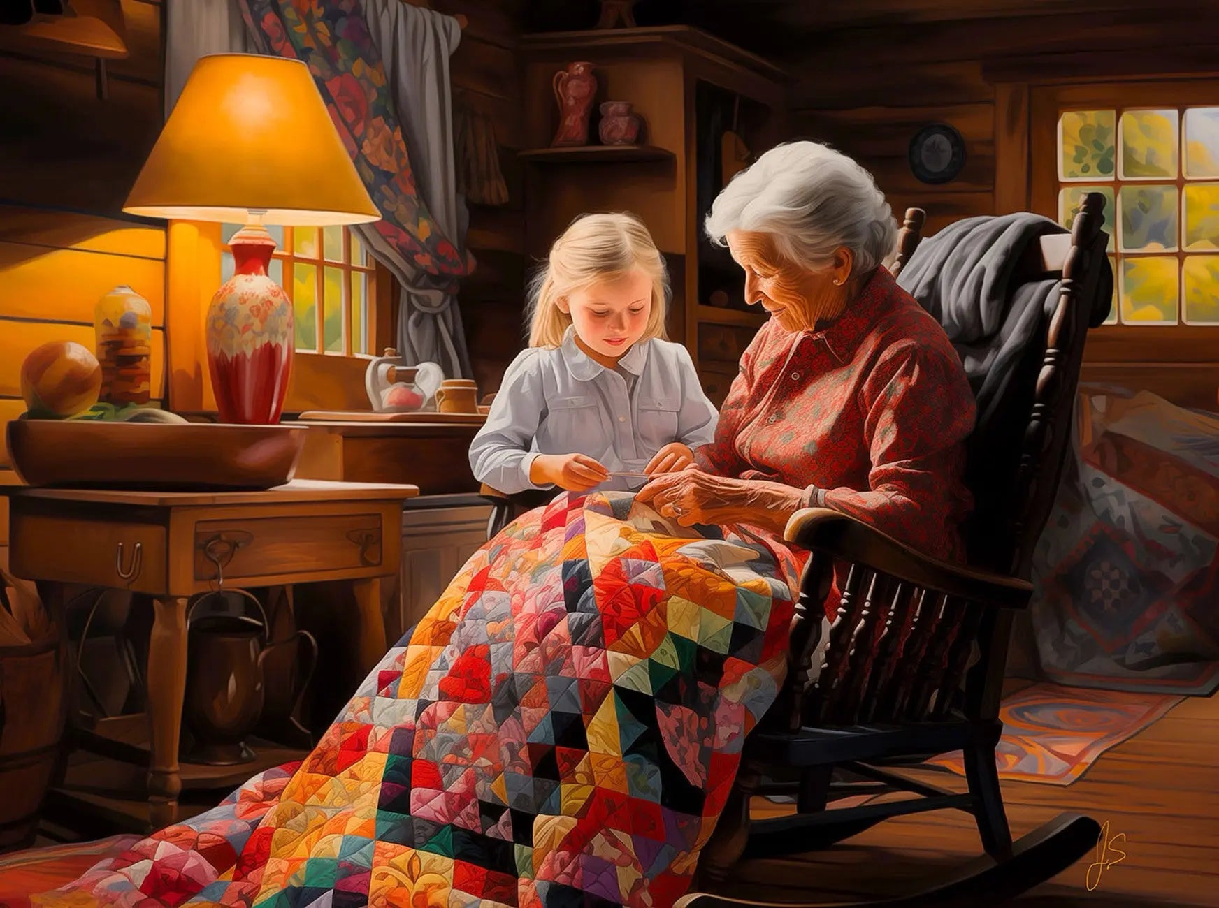 A Grandmother's Love 1000pc Puzzle - Linda's Electric Quilters