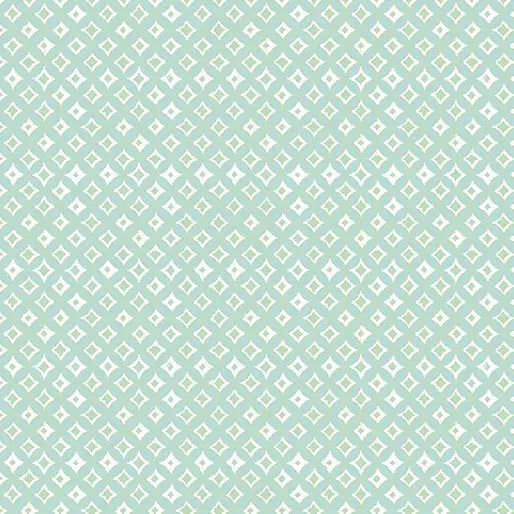 A Heart Led Life - Tonal Diamonds - Light Turquoise 44" / 45" Fabric Per Yard The Fabric Company