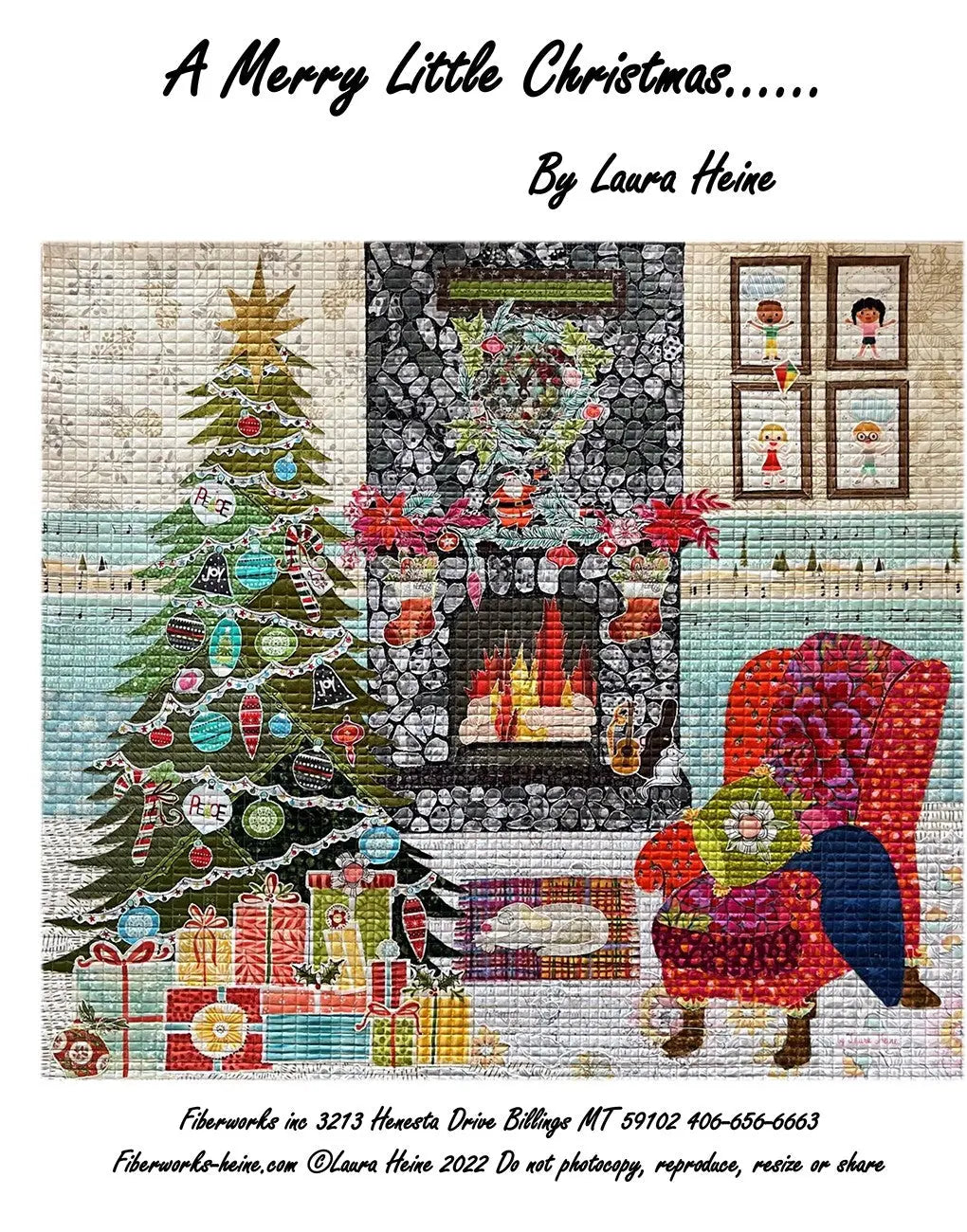 A Merry Little Christmas Collage Pattern by Laura Heine - Linda's Electric Quilters