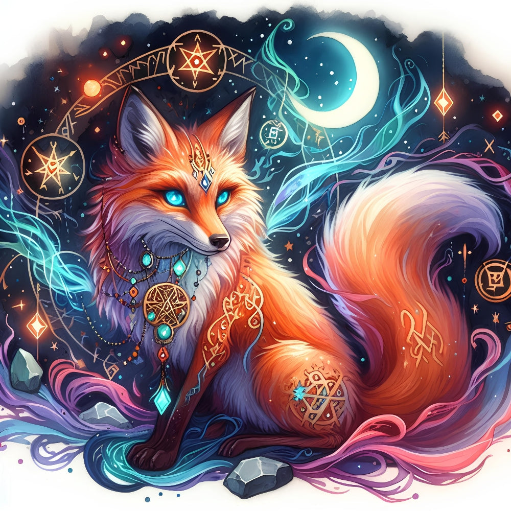 A Mystical Fox Fabric Panel 1