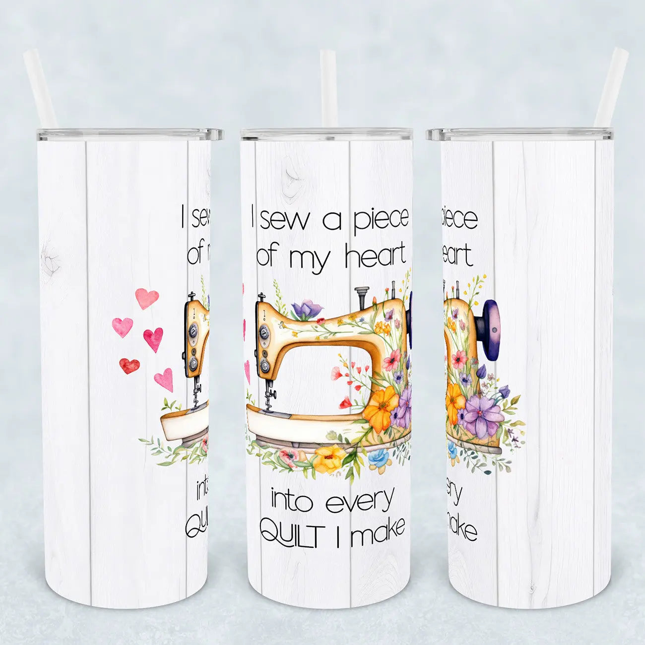 A Piece of My Heart Tumbler - Linda's Electric Quilters