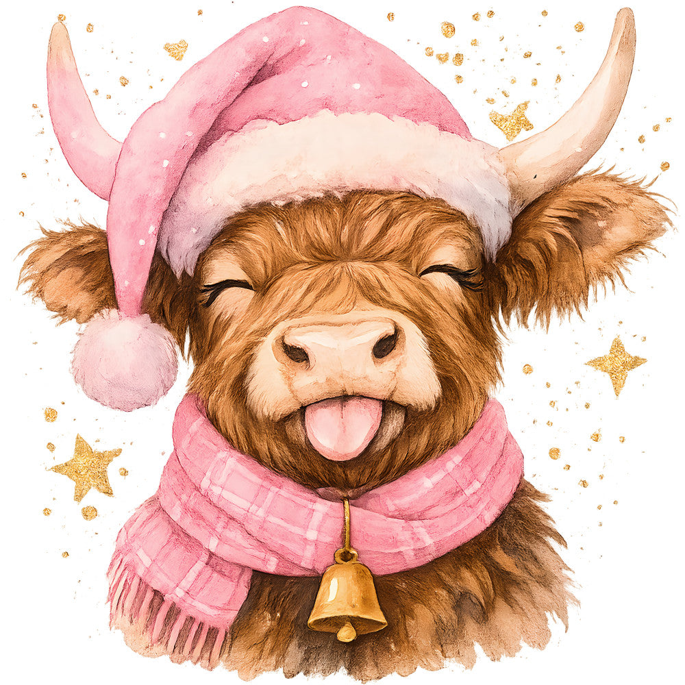 A Pink Christmas Fabric Panel 24