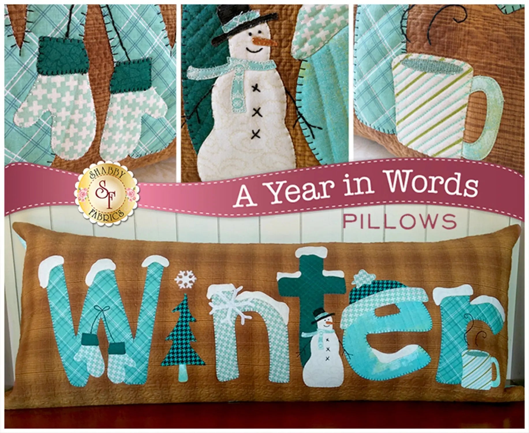 A Year In Words - Winter Pillow - January - Linda's Electric Quilters