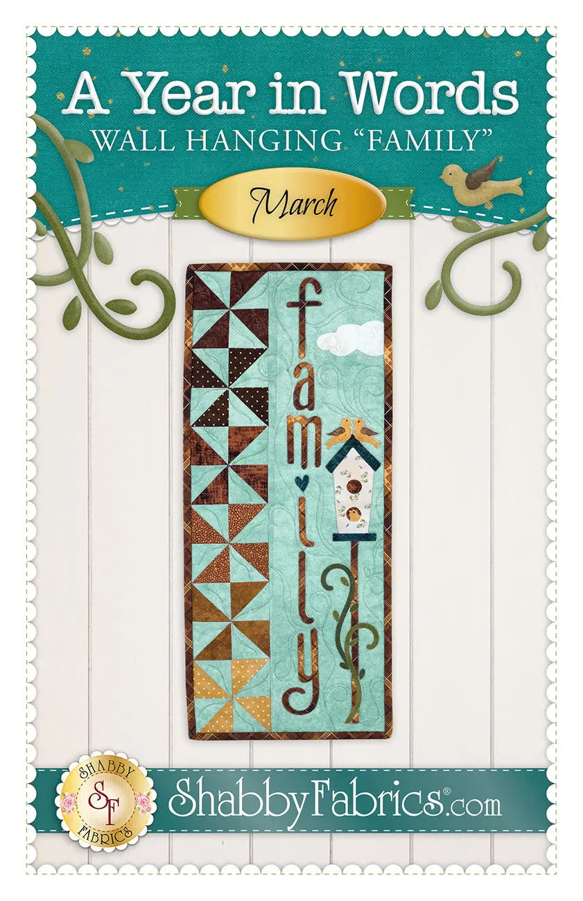 A Year in Words Wall Hanging Family March Checker Distributor