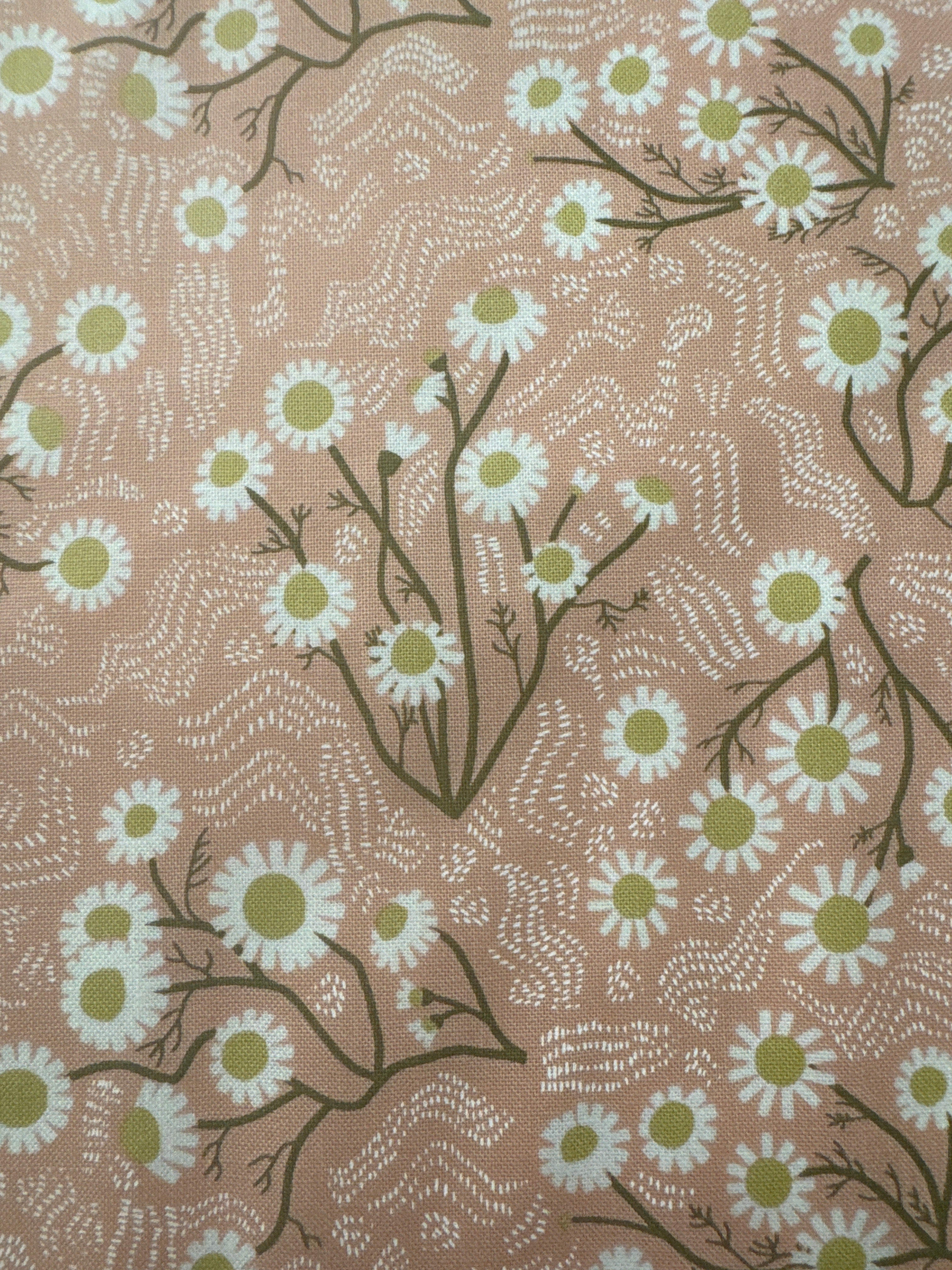 Moda Quaint Cottage flower field pink