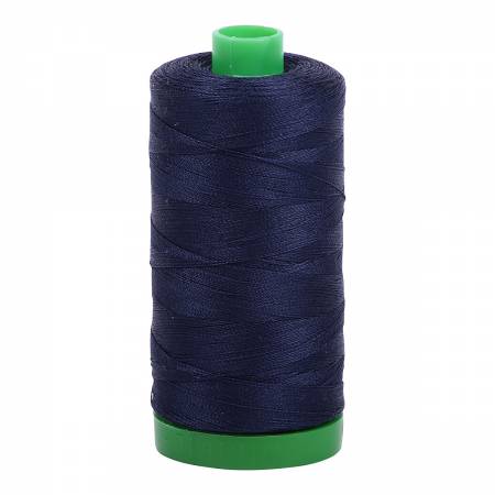 Aurifil 2785 Very Dark Navy 40wt cotton quilting thread 1000m spool