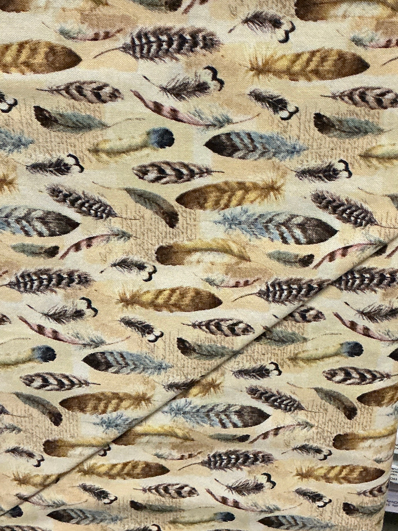 Forest Study Tan novelty quilting fabric by Wilmington Prints