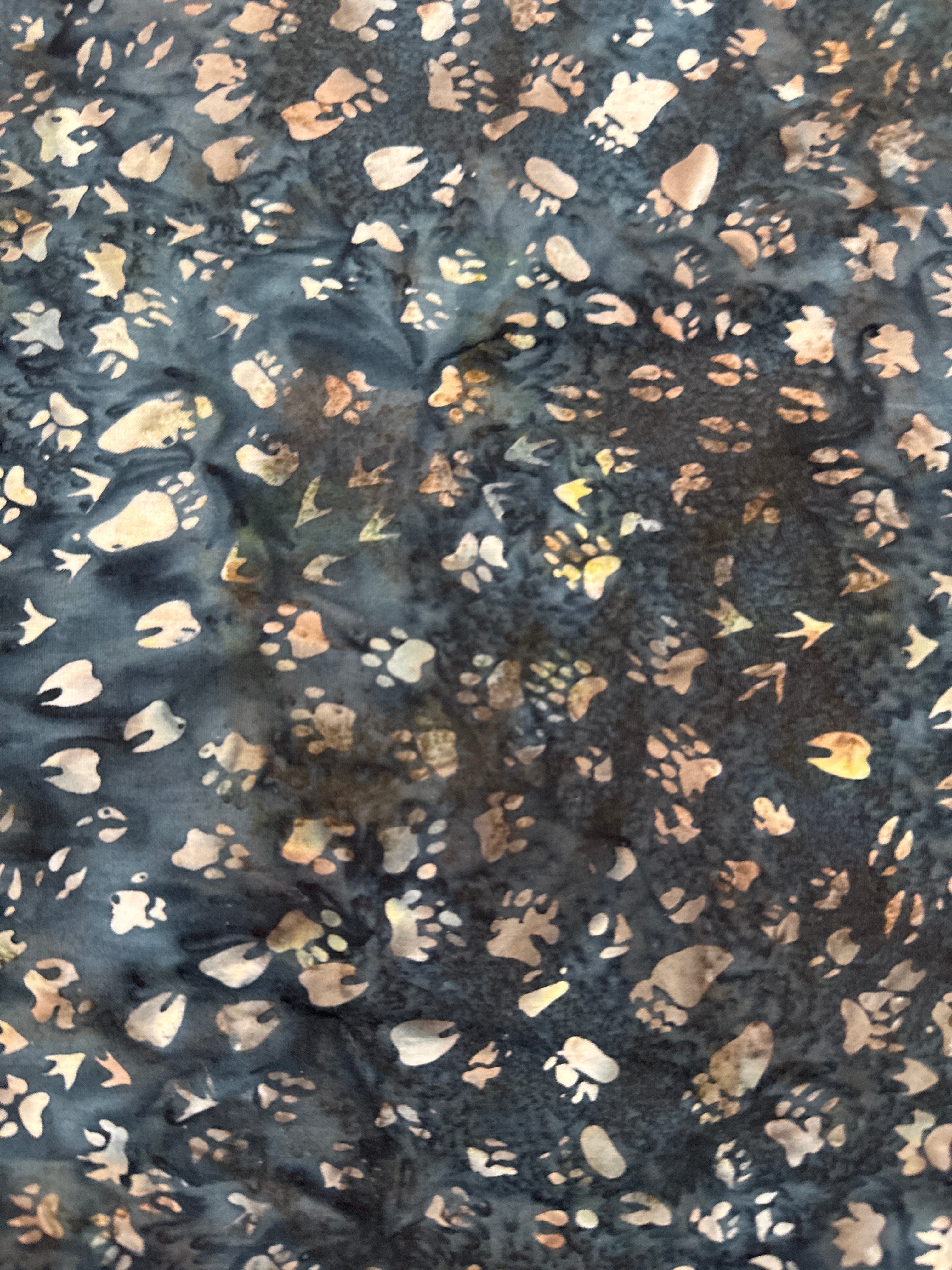 Bear Prints Black woodland quilting fabric by Hoffman Fabrics