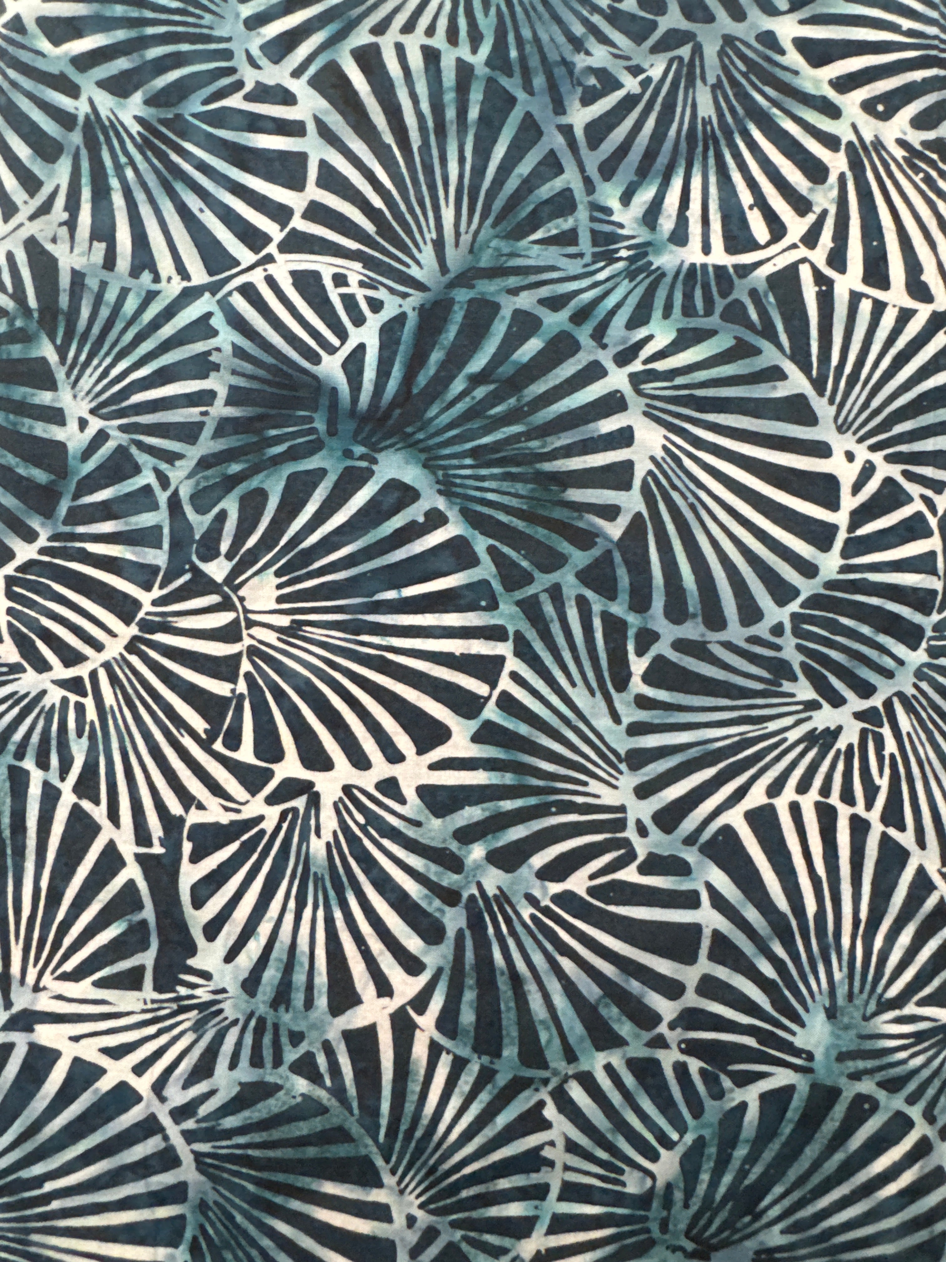 Fan Shells Poseidon blue ocean quilting fabric by Hoffman Fabrics
