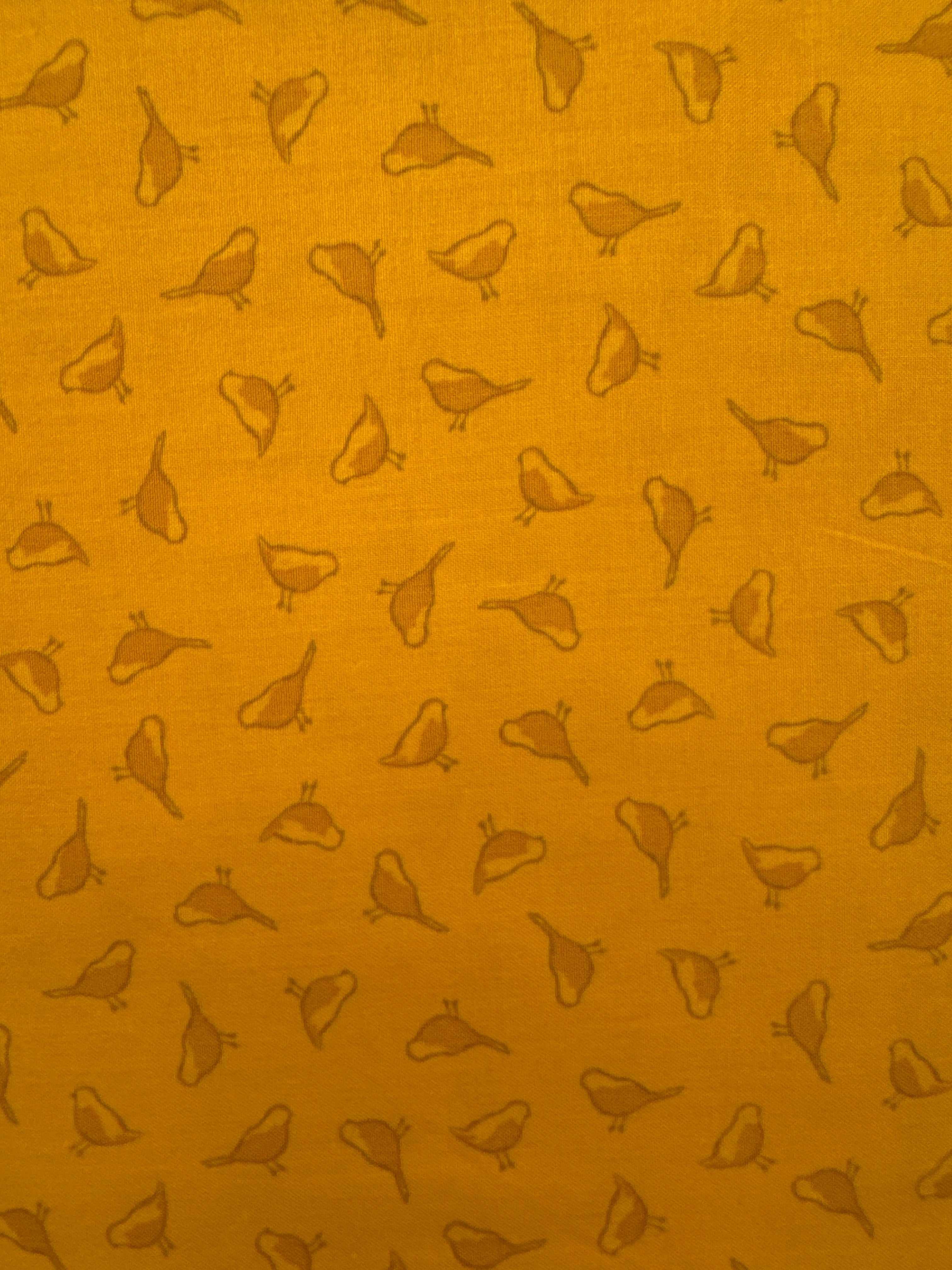 Little Birds on Gold nature novelty quilting fabric by Windham Fabrics