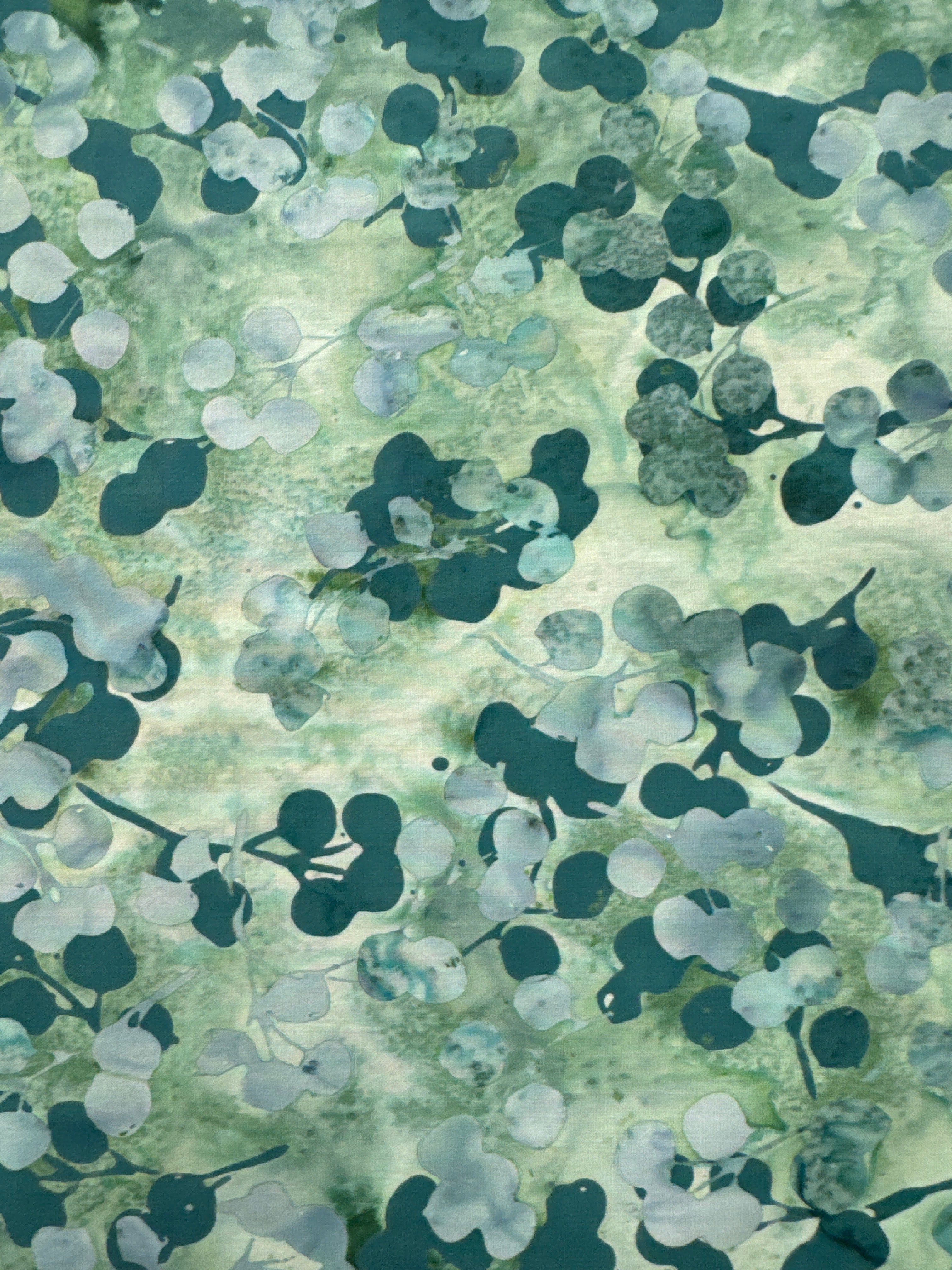 Green Vegetation Leaves blender quilting fabric by Hoffman Fabrics