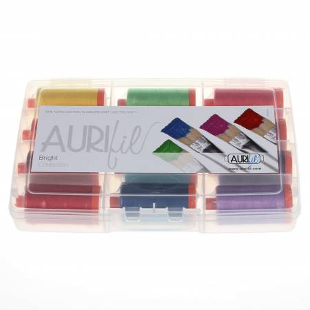 Aurifil Bright Collection 12 large spool 50wt thread set