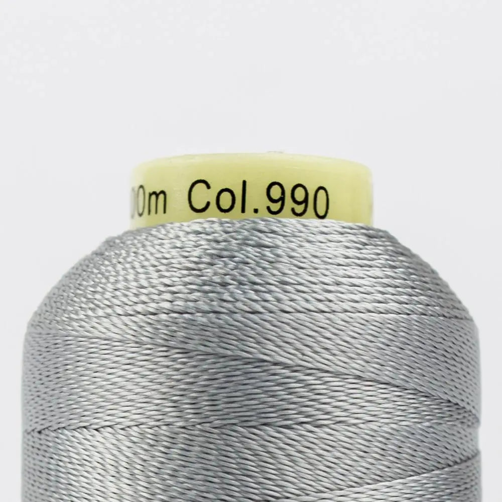 AC990 - Accent™ 12wt Rayon Light Grey Thread WonderFil USA
