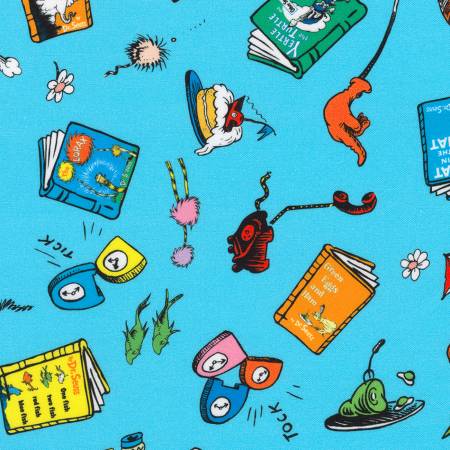 Robert Kaufman Seuss Books Celebration quilting cotton