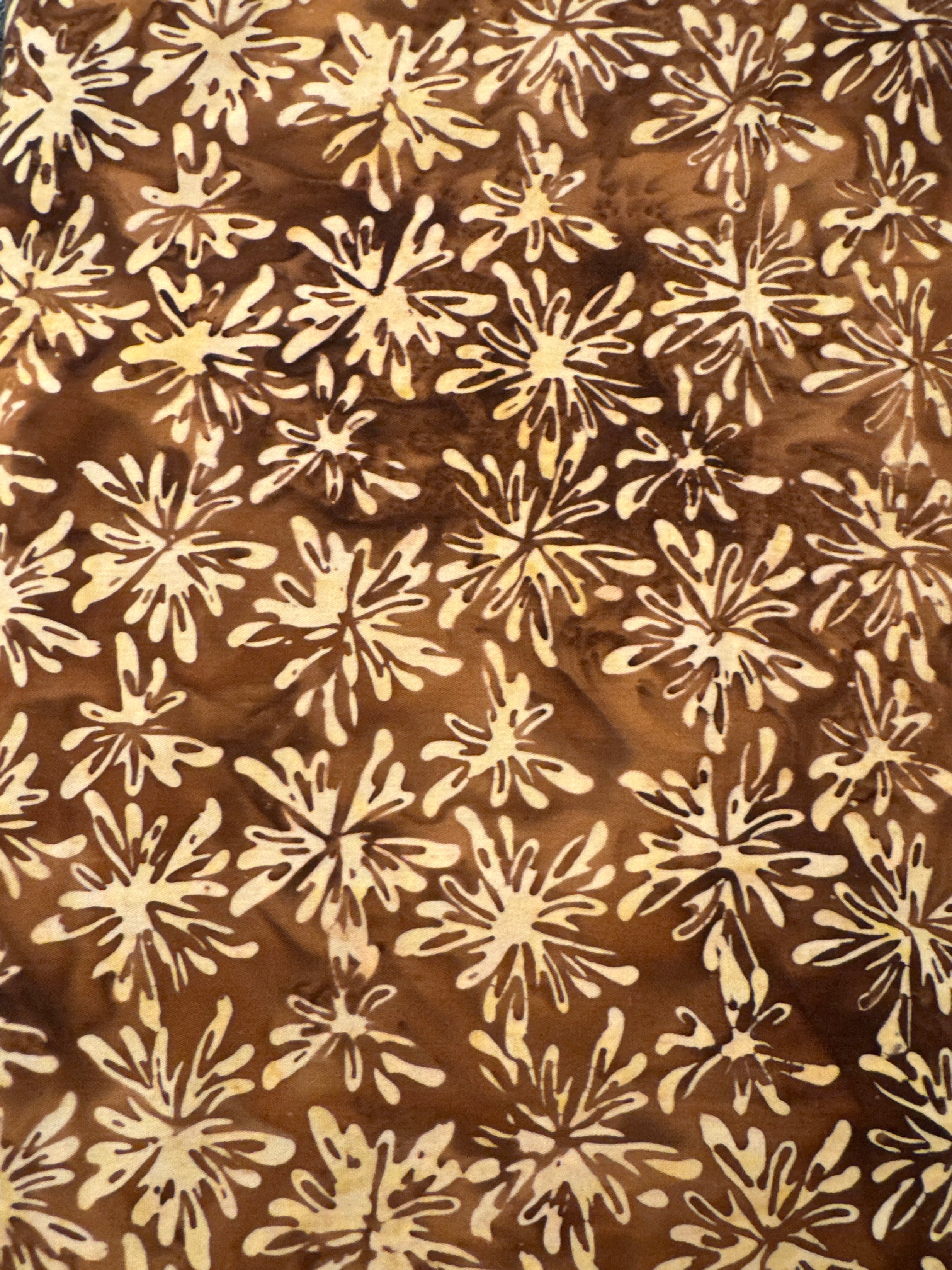 Small Flowers Mocha brown floral quilting fabric by Andover Fabrics