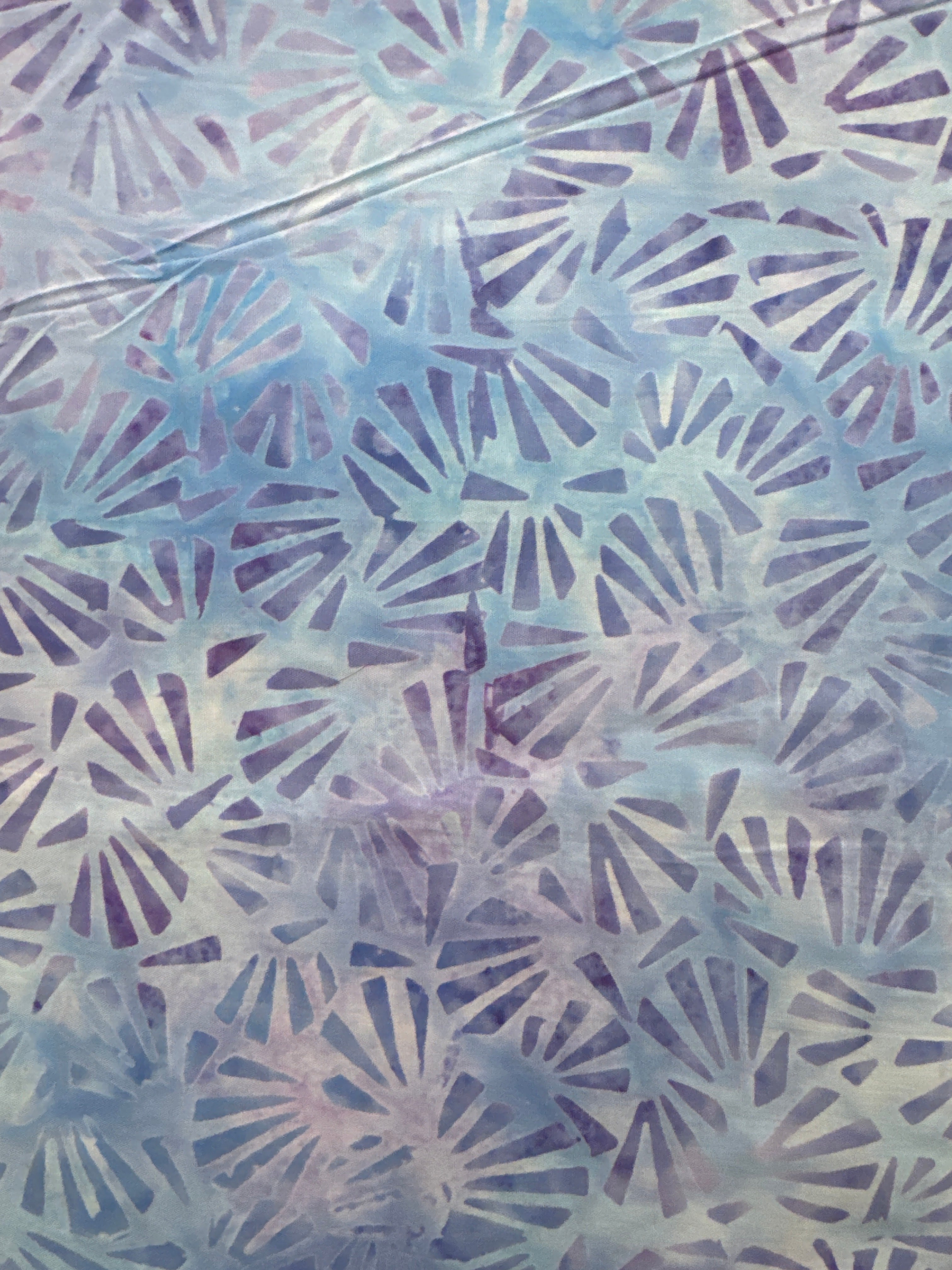 Purple Fans on Periwinkle geometric blender quilting fabric by Wilmington Prints