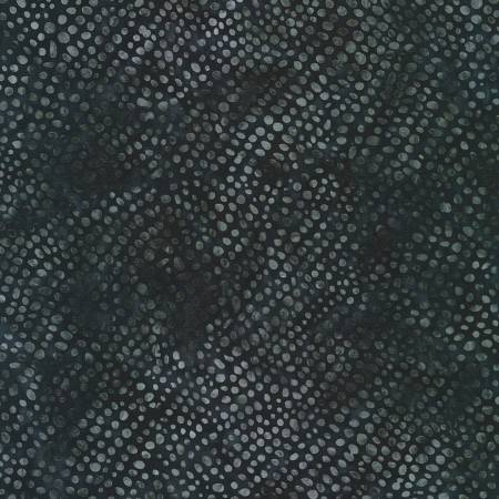 Robert Kaufman Spots Black Batik quilting fabric — spotted texture in black