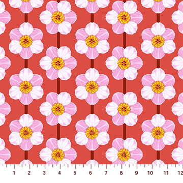 Anna Maria Daffodil quilting fabric in Desert for Northcott