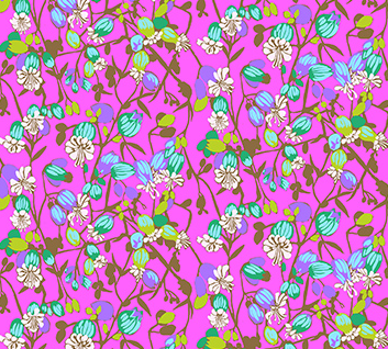 Northcott Jumpstart Fuchsia AMT127-84V quilting fabric — bold fuchsia pink Anna Maria print