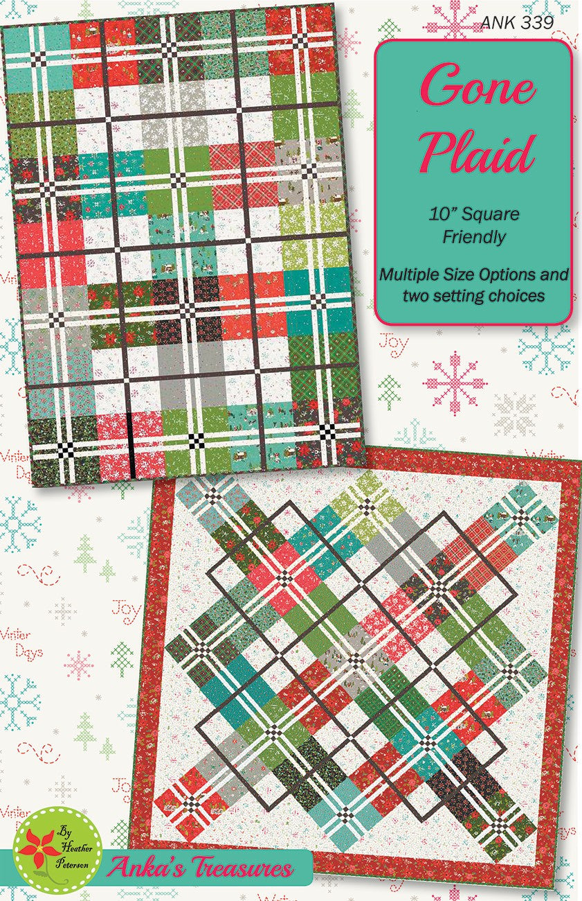 Gone Plaid Pattern 45" wide fabric per yard