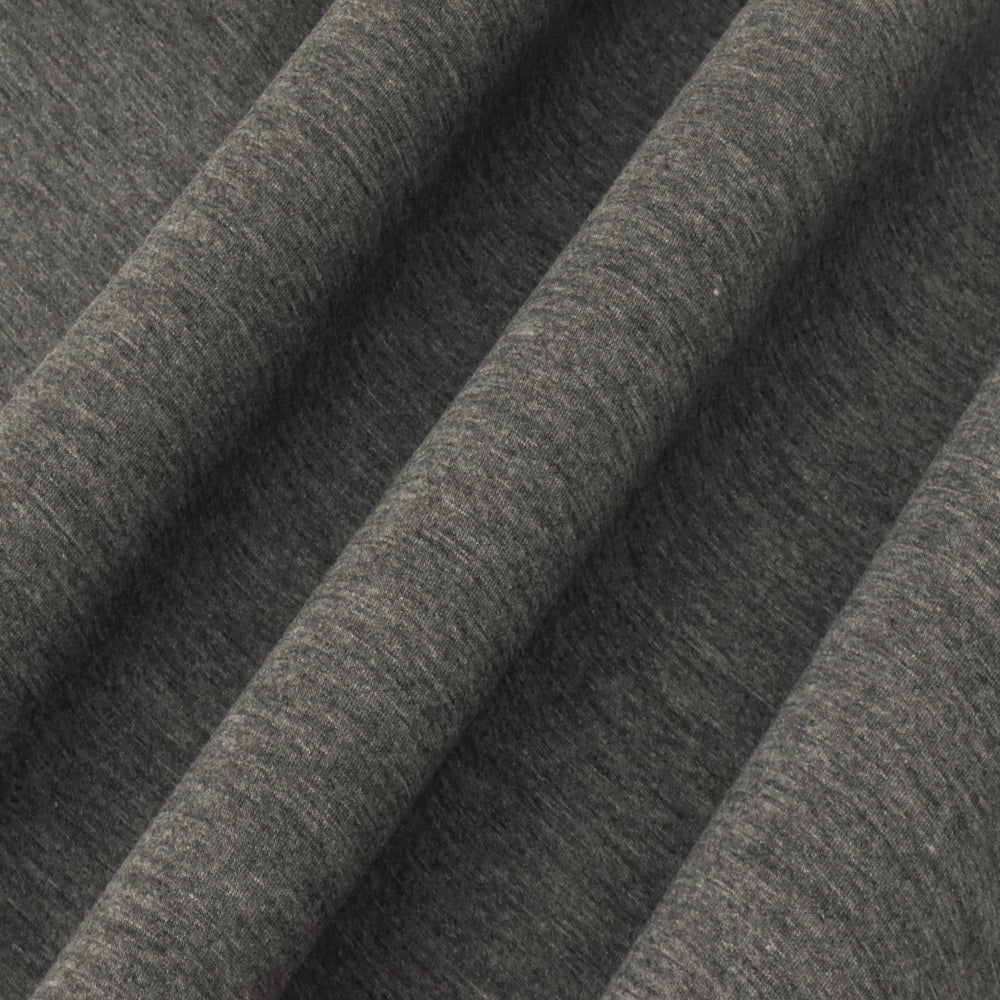 Heather Gray-Brown Stretch Bonded Double Knit Fabric