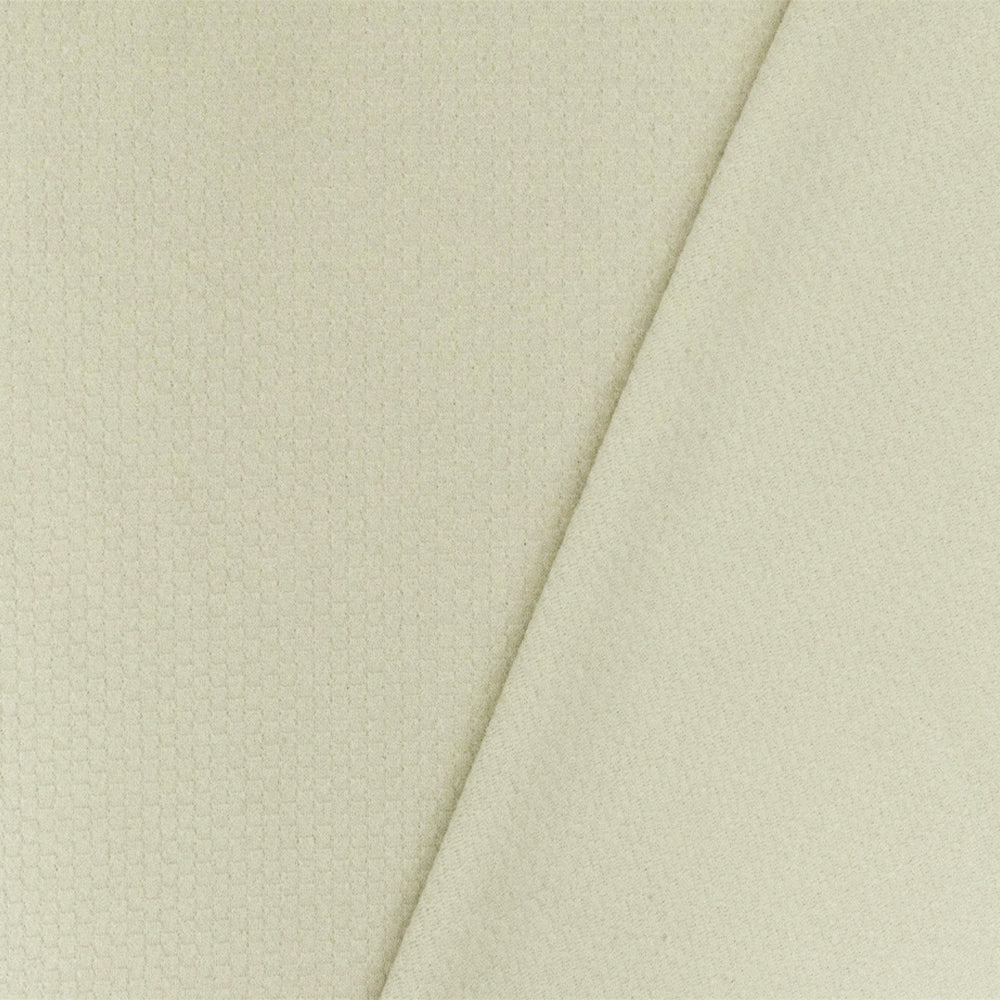 Ceramic Beige 3D Mini Tile Cloque Stretch Double Knit Fabric