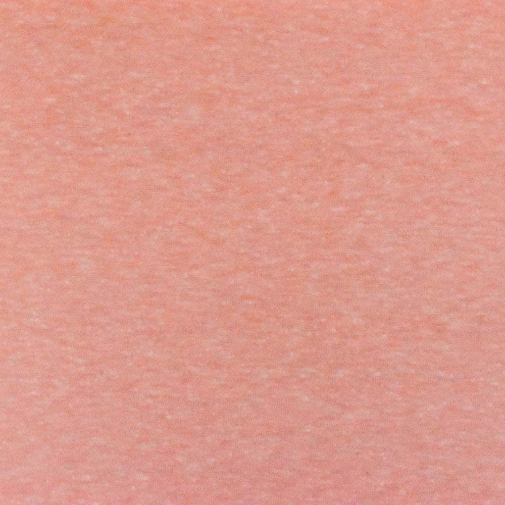 Punch Peach-Ivory Slub Stretch Poly Jersey Knit Fabric