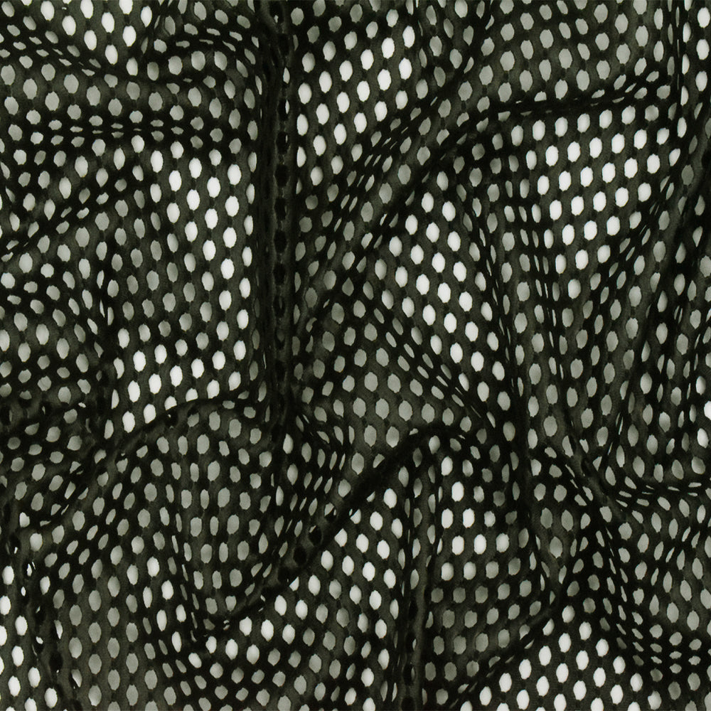 Dark Lush Black Famous Maker Mesh Stretch Yoga Activewear Knit Fabric