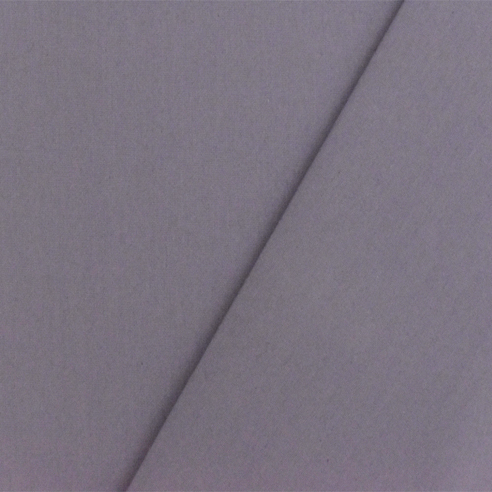 Ash Purple Solid Stretch Cotton Blend Broadcloth Woven Fabric