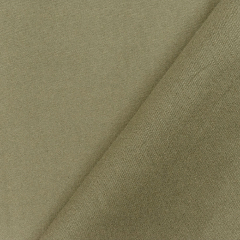 Simple Khaki Solid Slub Cotton Silk Lawn Woven Fabric