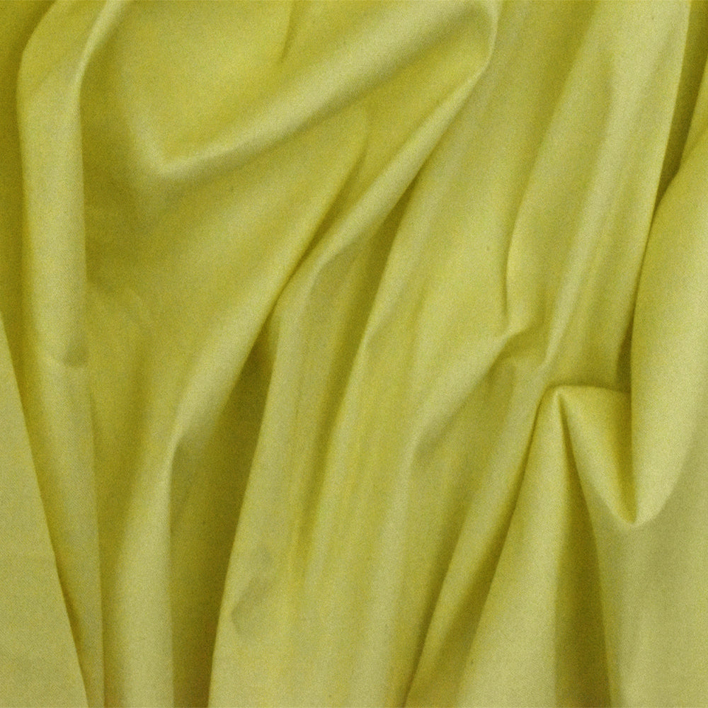 Sun Yellow Solid Stretch Cotton Blend Broadcloth Woven Fabric