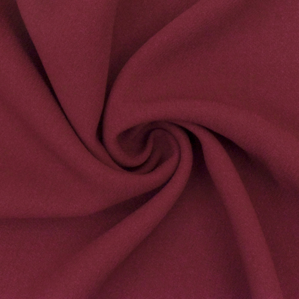 Dark Raspberry Texture Polyester Double Weave Crepe Momie Woven Fabric