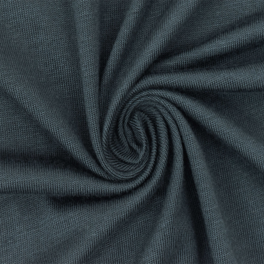 Hollow Blue Solid Stretch Rayon Tissue Jersey Knit Fabric