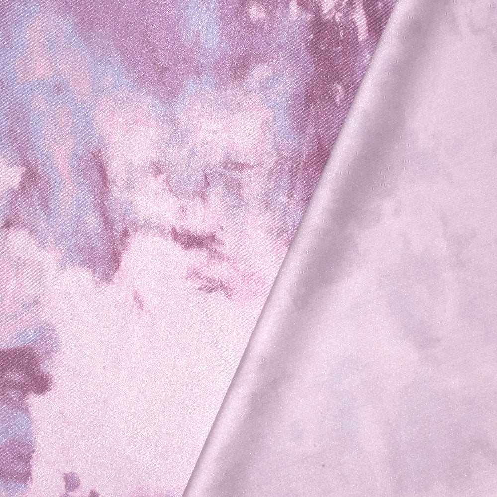 Pink-Purple-Muti Tie Dye Printed Stretch Tricot Yoga Swimwear Knit Fabric