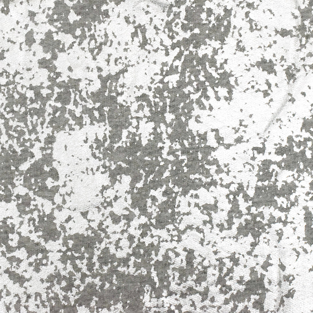 Silver-Gray Famous Maker Abstract Metallic Printed Sweatshirt Fleece Fabric