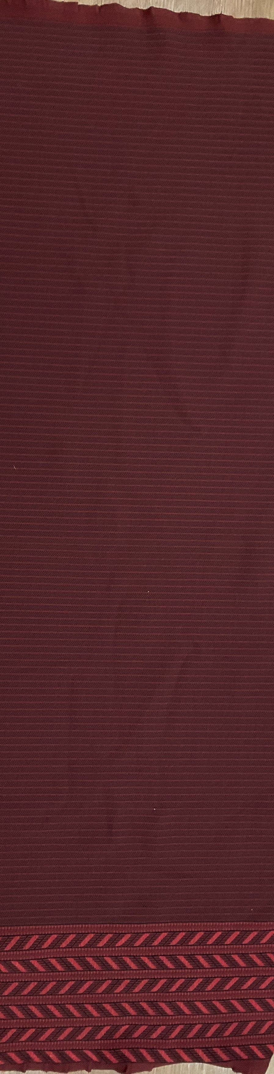 Red-Multi Famous Maker Tribal Stripe Border Stretch Jacquard Double Knit Fabric