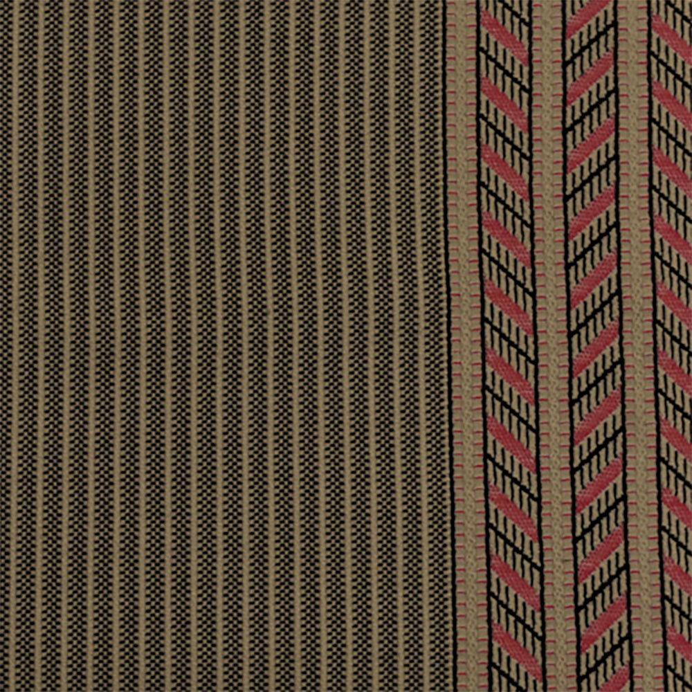 Beige-Multi Famous Maker Tribal Stripe Border Stretch Jacquard Knit Fabric