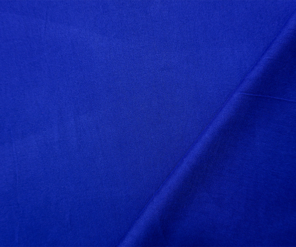 Blue Rayon Solid Challis Woven Fabric