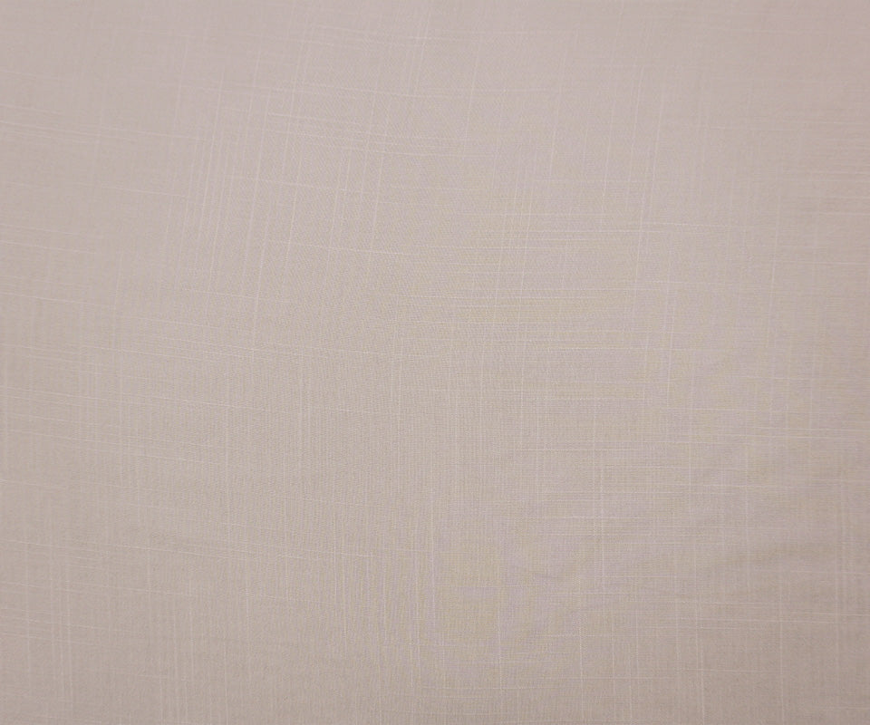 Light Gray Rayon Solid Cross Hatch Linen-Look Challis Woven Fabric