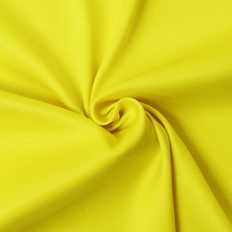 Yellow Poly Spandex Stretch Solid Stretch Lamour Woven Fabric