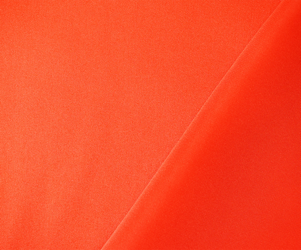 Orange Poly Spandex Stretch Solid Stretch Lamour Woven Fabric