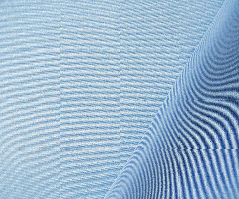 Pastel Blue Poly Spandex Stretch Solid Stretch Lamour Woven Fabric